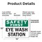 Signmission Eye Wash Station, 14 in W x Rectangle, Plastic OS-2PACK-SF-P-1014-L-19585 - alternate 7